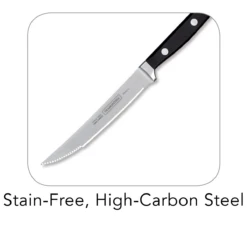 Tramontina Forged 5 Pc Deluxe Steak Knife Set With Hardwood Counter Block -1 80008030ANI001G