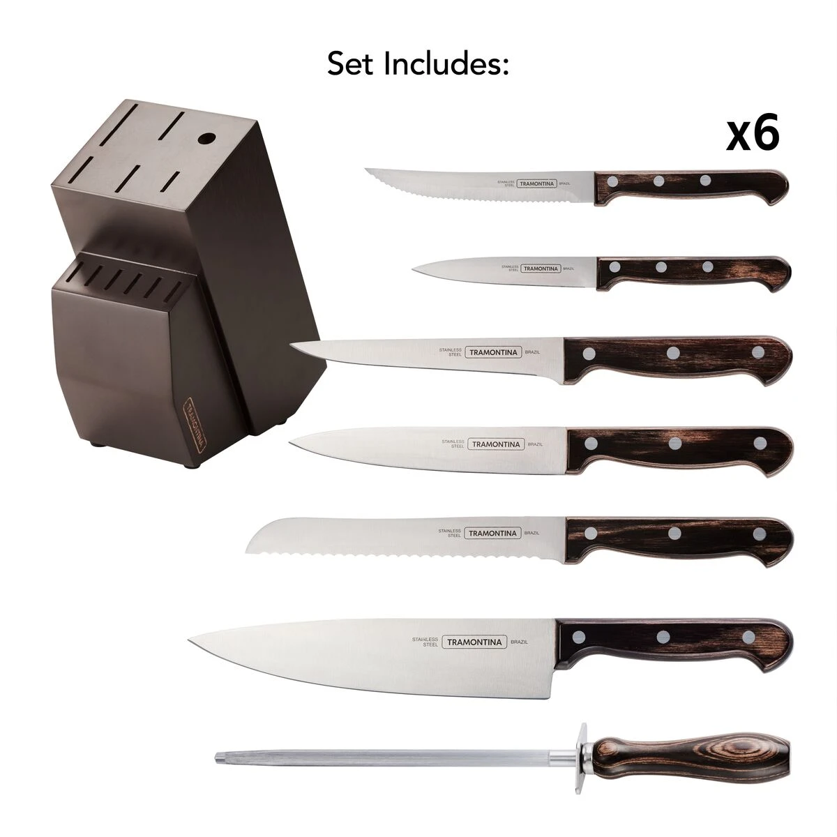 Tramontina 13 Pc Cutlery Block Set 6 Tramontina 13 Pc Cutlery Block Set - Image 4