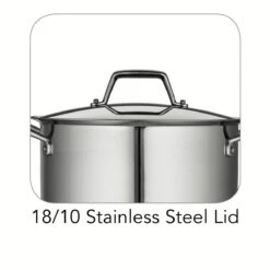 Tramontina 6 Qt Prima Stainless Steel Covered Sauce Pot -1 80101016IXI003G