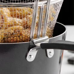 Tramontina 5.5 Qt Aluminum Deep Fryer With Helper Handle - Charcoal Gray -1 80106003IXM007G