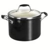 Tramontina 6 Qt Ceramic Covered Stock Pot - Black