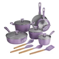 Tramontina 14 Pc Ceramic Induction-Ready Cookware Set - Purple 18 Tramontina 14 Pc Ceramic Induction-Ready Cookware Set - Purple -1 80110037IXM001G