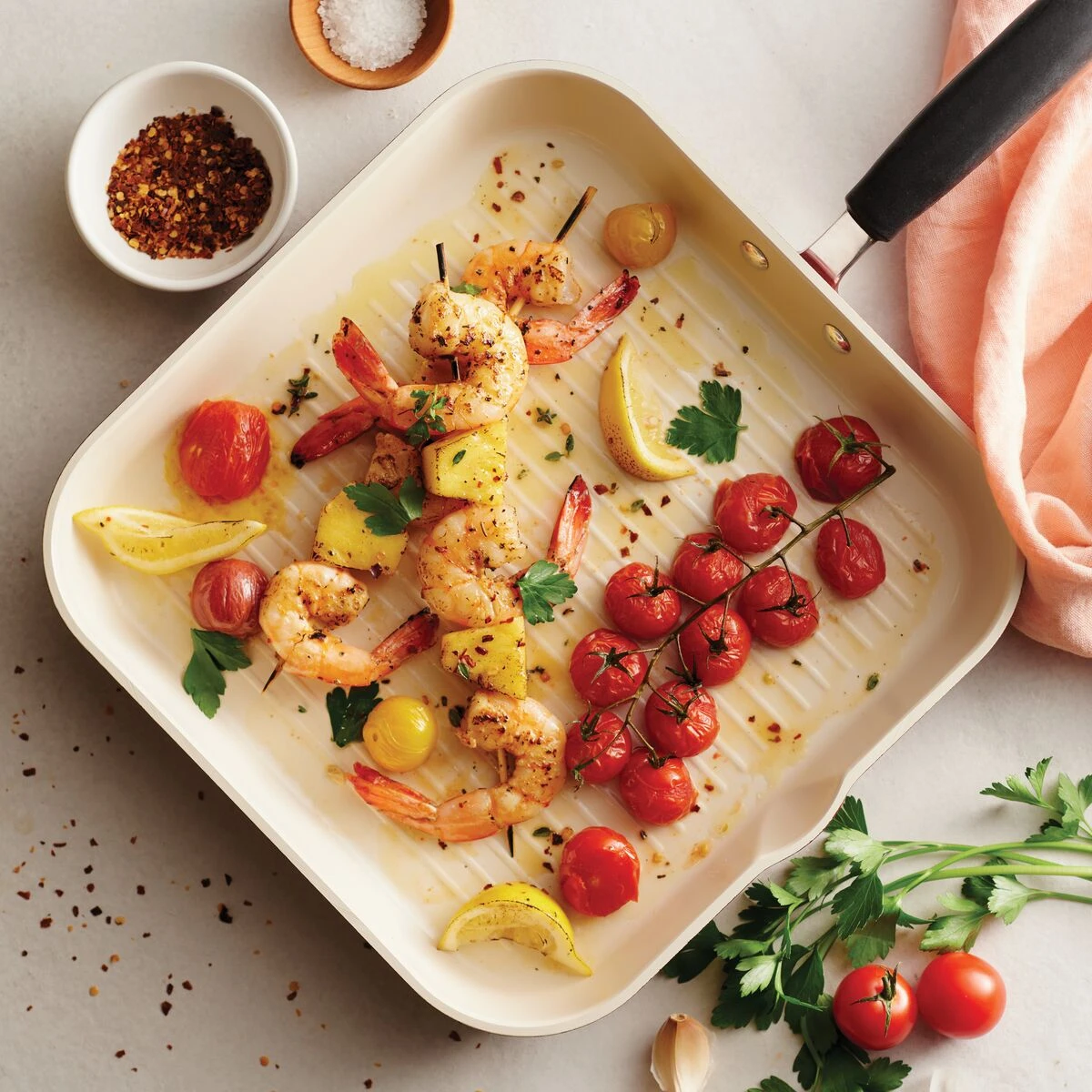 Tramontina Ceramica 11 In Square Grill Pan - Metallic Copper 3 Tramontina Ceramica 11 In Square Grill Pan - Metallic Copper