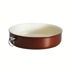 Tramontina 9.5 In Ceramic Round Baking Dish - Metallic Copper