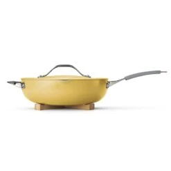Tramontina All In One Plus Pan, 5 Qt Ceramic Non Stick - Mustard Yellow -1 80110082PDM001G