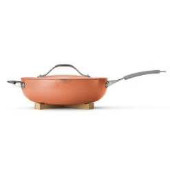 Tramontina All In One Plus Pan, 5 Qt Ceramic Non Stick - Persimmon Orange -1 80110084PDM001G
