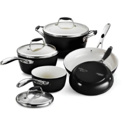 Tramontina 8 Pc Ceramic Cookware Set - Black -1 80110200PNM001G