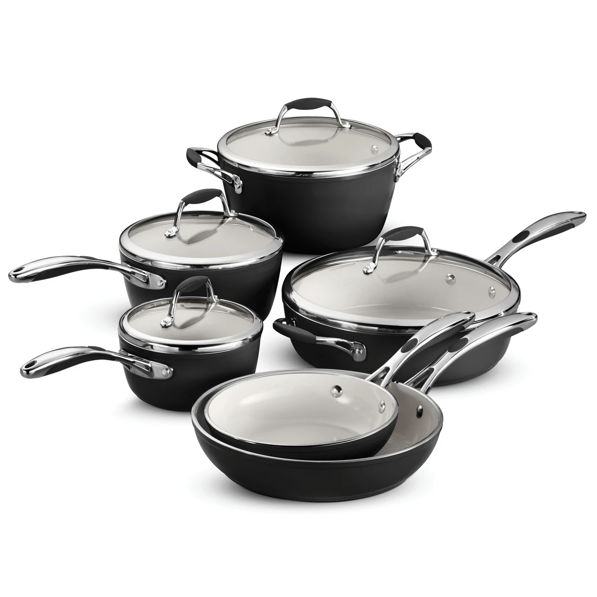 Tramontina 10 Pc Ceramic Cookware Set - Black 8 Tramontina 10 Pc Ceramic Cookware Set - Black - Image 6