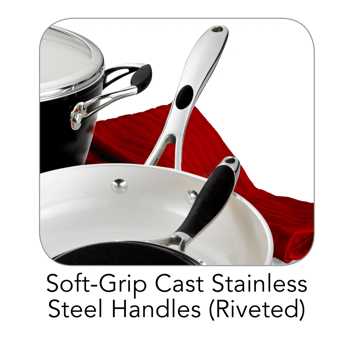 Tramontina 10 Pc Ceramic Cookware Set - Black 4 Tramontina 10 Pc Ceramic Cookware Set - Black - Image 2