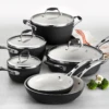 Tramontina 10 Pc Ceramic Cookware Set - Black -1 80110525RNM001G