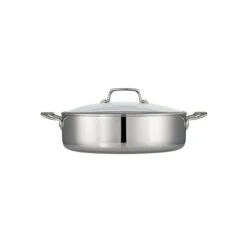 Tramontina Tri-Ply Clad 6 Qt Stainless Steel Covered Braiser - Glass Lid -1 80116031IXM001G