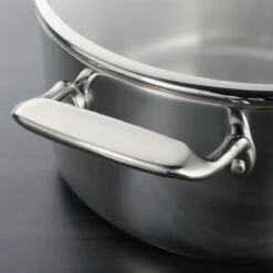 Tramontina Tri-Ply Clad 6 Qt Stainless Steel Covered Braiser - Glass Lid -1 80116031IXM004G