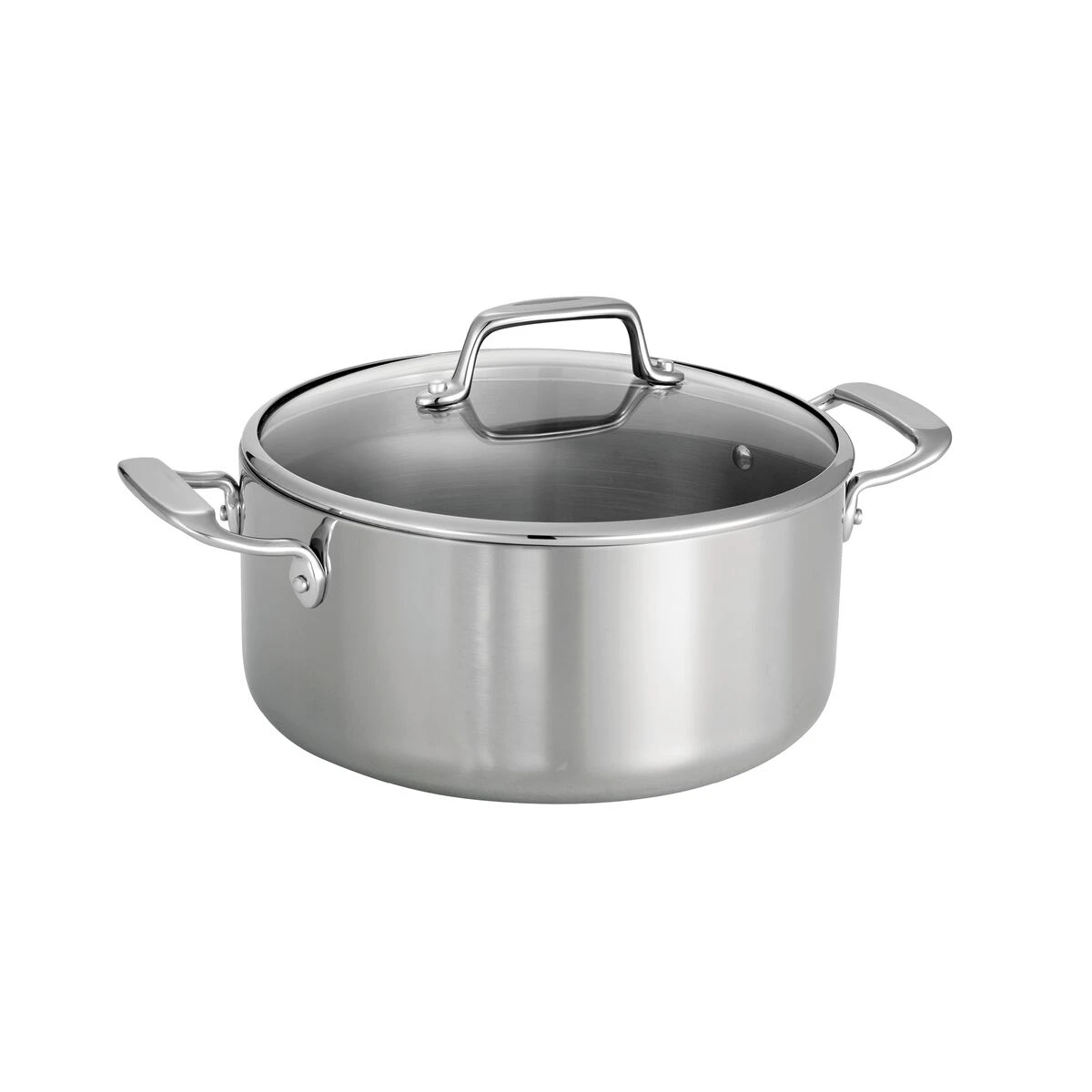 Tramontina Tri-Ply Clad 5 Qt Stainless Steel Covered Dutch Oven - Glass Lid 4 Tramontina Tri-Ply Clad 5 Qt Stainless Steel Covered Dutch Oven - Glass Lid - Image 2