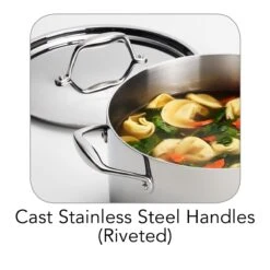 Tramontina 6 Qt Tri-Ply Clad Stainless Steel Covered Sauce Pot -1 80116040IXI003G