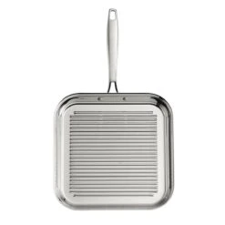 Tramontina 11 In Tri-Ply Clad Stainless Steel Square Grill Pan -1 80116072IXM003G