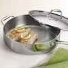 Tramontina Tri-Ply Clad 6 Qt Covered Stainless Steel Deep Sauté Pan