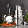 Tramontina 10 Pc Tri-Ply Clad Stainless Steel Cookware Set