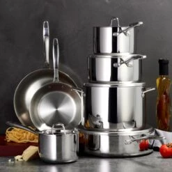 Tramontina 12 Pc Tri-Ply Clad Stainless Steel Cookware Set