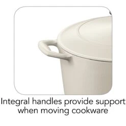 Tramontina 5.5 Qt Enameled Cast-Iron Series 1000 Covered Round Dutch Oven - Matte White -1 80131035IXI002G