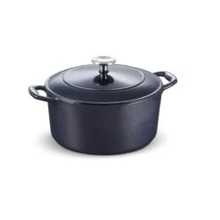 Tramontina 5.5 Qt Enameled Cast-Iron Series 1000 Covered Round Dutch Oven - Dark Blue -1 80131038IXM002G
