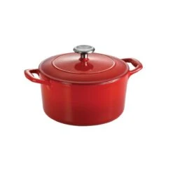 Tramontina 3.5 Qt Enameled Cast-Iron Series 1000 Covered Round Dutch Oven - Gradated Red -1 80131046IXM001G