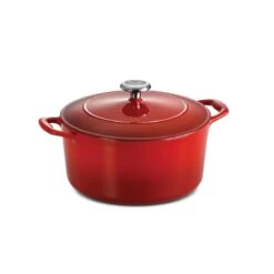 Tramontina 5.5 Qt Enameled Cast-Iron Series 1000 Covered Round Dutch Oven - Gradated Red -1 80131047IXM001G