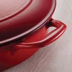 Tramontina 5.5 Qt Enameled Cast-Iron Series 1000 Covered Round Dutch Oven - Gradated Red -1 80131047IXM005G