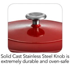 Tramontina 6.5 Qt Enameled Cast-Iron Series 1000 Covered Round Dutch Oven - Gradated Red -1 80131048IXI003G