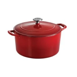Tramontina 6.5 Qt Enameled Cast-Iron Series 1000 Covered Round Dutch Oven - Gradated Red -1 80131048IXM001G