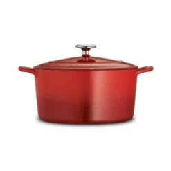 Tramontina 6.5 Qt Enameled Cast-Iron Series 1000 Covered Round Dutch Oven - Gradated Red -1 80131048IXM003G
