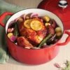 Tramontina 6.5 Qt Enameled Cast-Iron Series 1000 Covered Round Dutch Oven - Gradated Red -1 80131048PRM001G