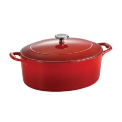 Tramontina 7 Qt Enameled Cast-Iron Series 1000 Covered Oval Dutch Oven - Gradated Red -1 80131052IXM002G
