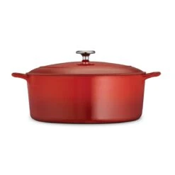 Tramontina 7 Qt Enameled Cast-Iron Series 1000 Covered Oval Dutch Oven - Gradated Red -1 80131052IXM003G