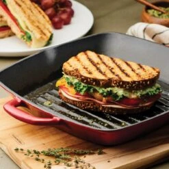 Tramontina 11 In Enameled Cast-Iron Series 1000 Grill Pan - Gradated Red