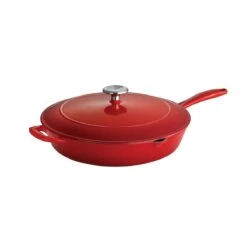 Tramontina 12 In Enameled Cast-Iron Series 1000 Covered Skillet - Gradated Red -1 80131058IXM001G
