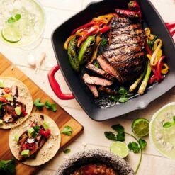 Tramontina 11 In Enameled Cast-Iron Series 1000 Grill Pan With Press - Gradated Red -1 80131059IXM005G