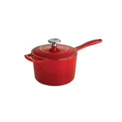 Tramontina 2.5 Qt Enameled Cast-Iron Series 1000 Covered Sauce Pan - Gradated Red -1 80131060IXM001G