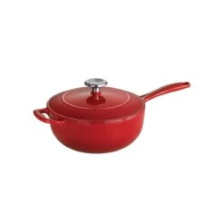 Tramontina 3 Qt Enameled Cast-Iron Series 1000 Covered Saucier - Gradated Red -1 80131061IXM001G
