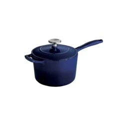 Tramontina 2.5 Qt Enameled Cast-Iron Series 1000 Covered Sauce Pan - Gradated Cobalt -1 80131070IXM002G