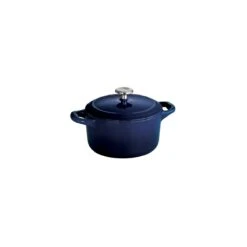 Tramontina 24 Oz Enameled Cast-Iron Series 1000 Covered Small Cocotte - Gradated Cobalt -1 80131073IXM001G