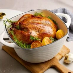 Tramontina Prisma 7 Qt Enameled Cast Iron Covered Square Dutch Oven - Matte White -1 80131107IXM005G