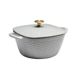 Tramontina Prisma 7 Qt Enameled Cast Iron Covered Square Dutch Oven - Matte Gray -1 80131108IXM002G
