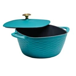 Tramontina Prisma 7 Qt Enameled Cast Iron Covered Square Dutch Oven - Matte Teal -1 80131109PDM001G