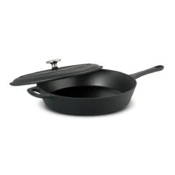 Tramontina 12.5" Cast Iron Covered Skillet Pre-Seasoned -1 80131340IXM002G