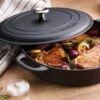 Tramontina 12.5" Cast Iron Covered Skillet Pre-Seasoned