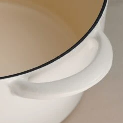 Tramontina 7 Qt Enameled Cast Iron Covered Tall Round Dutch Oven - Latte With Gold Knob 14 Tramontina 7 Qt Enameled Cast Iron Covered Tall Round Dutch Oven - Latte With Gold Knob -1 80131357IXM004G