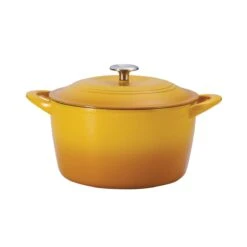Tramontina 7 Qt Enameled Cast Iron Covered Tall Round Dutch Oven - Sunrise -1 80131361IXM001G