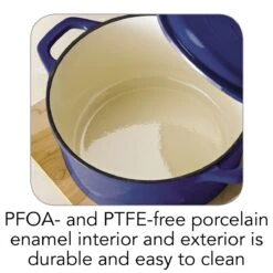 Tramontina 6.5 Qt Enameled Cast Iron Covered Dutch Oven - Gradated Blue -1 80131622IXI002G