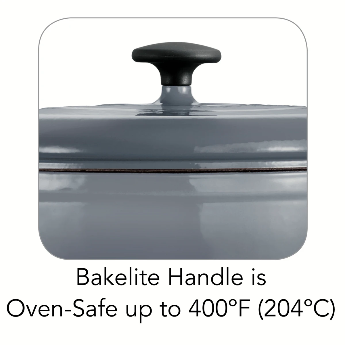 Tramontina 6.5 Qt Enameled Cast Iron Covered Dutch Oven - Gradated Gray 8 Tramontina 6.5 Qt Enameled Cast Iron Covered Dutch Oven - Gradated Gray - Image 6