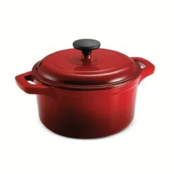Tramontina 3.5 Qt Enameled Cast-Iron Round Dutch Oven - Gradated Red -1 80131635IXM001G